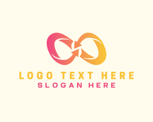 Upcycle - Infinity Arrows Loop logo design