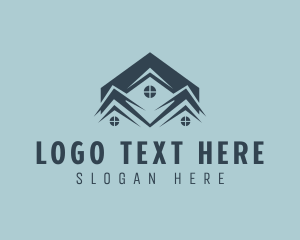 Architecture - Residential Home Roofing logo design