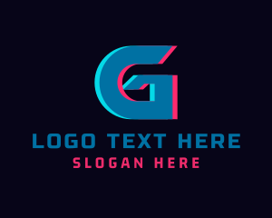 Stream - Cyber Glitch Letter G logo design