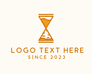 Sand Glass - Pyramid Sand Clock logo design