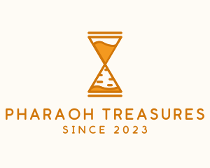 Pyramid Sand Clock logo design