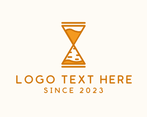 Travel - Pyramid Sand Clock logo design