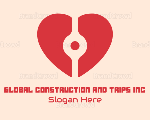 Digital Red Heart Logo
