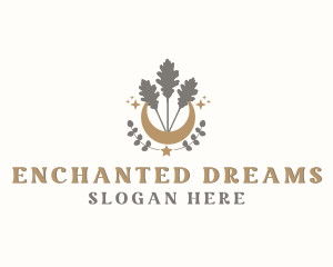 Enchanted - Enchanted Moon Leaf logo design