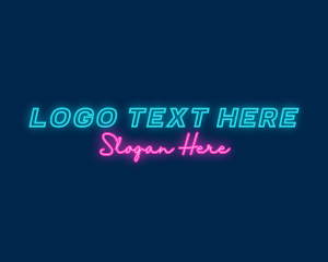 Technology - Neon Light Party logo design