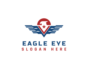 National American Eagle logo design