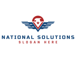 National - National American Eagle logo design