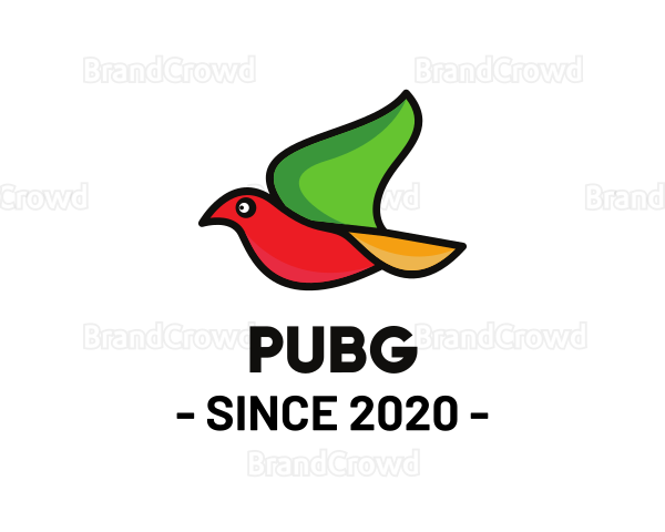 Colorful Flying Bird Logo