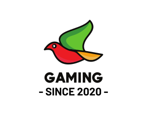 Pigeon - Colorful Flying Bird logo design