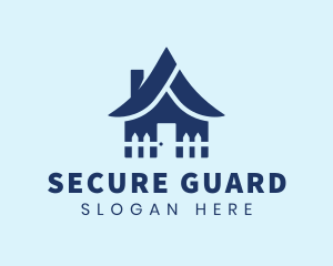 Fence - Blue House Fence logo design