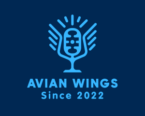 Blue Winged Mic  logo design