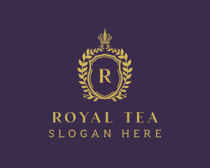 Gold Royal Shield Hotel logo design