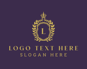 Lawyer - Gold Royal Shield Hotel logo design