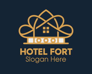 Elegant Gold Hotel  logo design