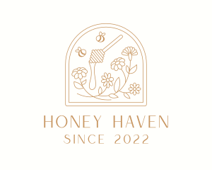 Flower Honey Dipper logo design