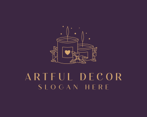 Wax Candle Decor logo design