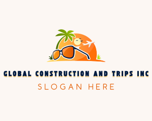 Tourist - Sunglasses Beach Island logo design