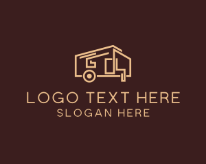 Brown - House Camper Van logo design