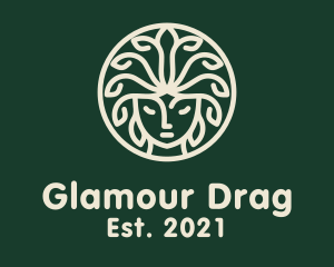 Drag - Festive Headpiece Costume Badge logo design
