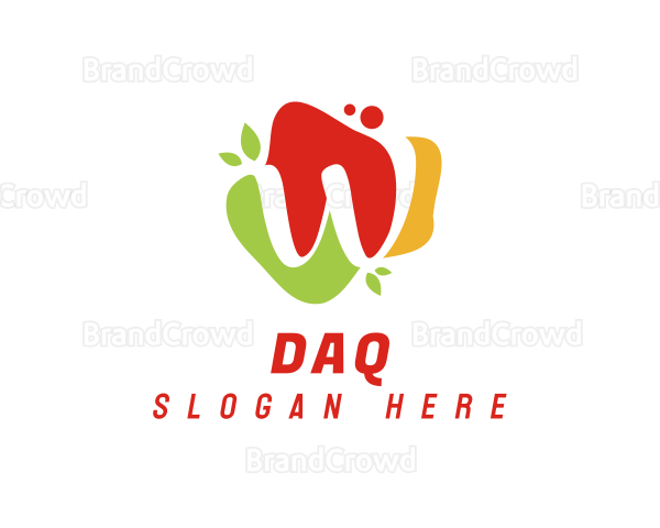 Colorful W Flower Logo