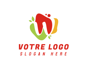 Letter W - Colorful W Flower logo design