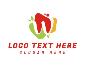 Decorative - Colorful W Flower logo design