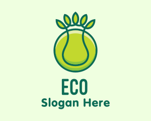 Sporting Event - Green Eco Tennis Ball logo design