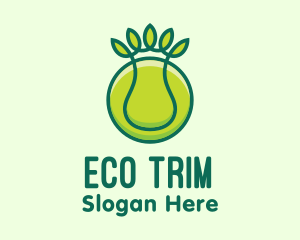 Green Eco Tennis Ball logo design