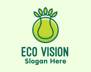 Green Eco Tennis Ball logo design