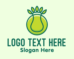 Tennis Ball - Green Eco Tennis Ball logo design