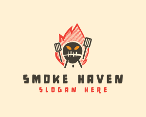 Smoked Monster Grill Restaurant logo design