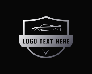 Supercar - Metallic Car Shield logo design