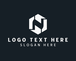 Hexagonal - Hexagon Agency Letter N logo design