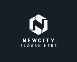 Hexagon Agency Letter N logo design