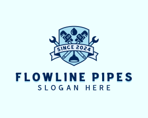 Repairman Pipe Wrench logo design