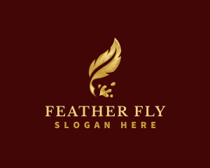 Feather Quill Pen  logo design