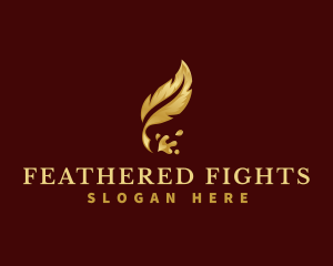 Feather Quill Pen  logo design