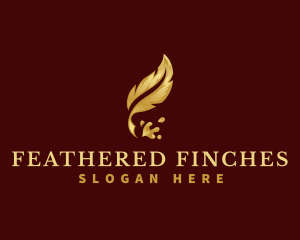 Feather Quill Pen  logo design