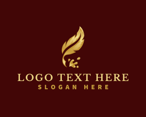Expensive - Feather Quill Pen logo design