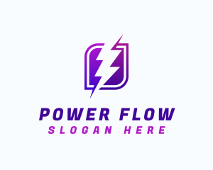 Lightning Power Bolt logo design