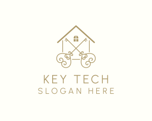 Heart Key Mansion logo design