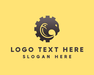 Horns - Wild Mechanical Cog logo design