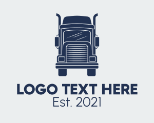 Blue - Cargo Trailer Truck logo design