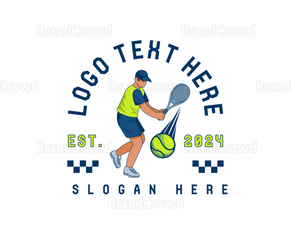 Tennis Racket Player Logo