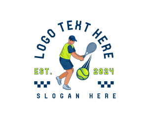 Tennis Rackets - Tennis Racket Player logo design