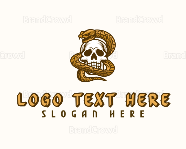 Undead Skull Snake Logo