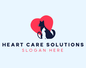 Dog Cat Love logo design