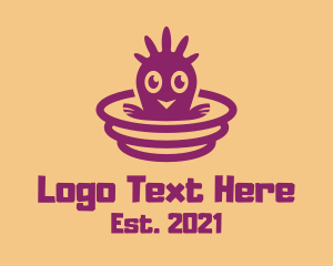 Free - Purple Baby Bird logo design