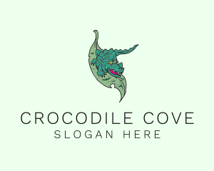 Crocodile Reptile Animal logo design