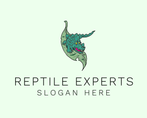 Crocodile Reptile Animal logo design